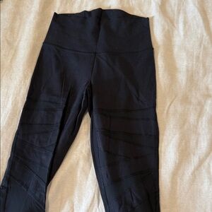 Lululemon Mesh Black High-Waisted Leggings. 7/8 length. Size 4